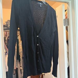 Black Button-Up Cardigan
